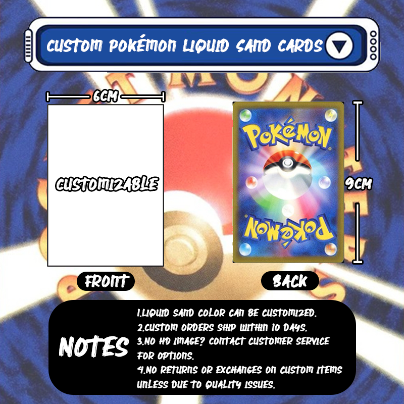 Mega Charizard X EX Card Quicksand Keychain